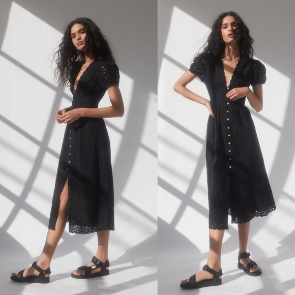 Wilfred Jubilee black eyelet dress